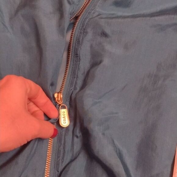 NWT 90s 100% silk Coaco vintage beaded jacket in teal - Picture 6 of 9